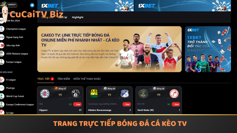 Trực tiếp bóng đá Cá Kèo TV