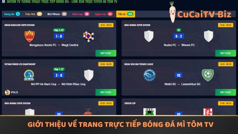 Giới thiệu về trang trực tiếp bóng đá Mì Tôm Tv